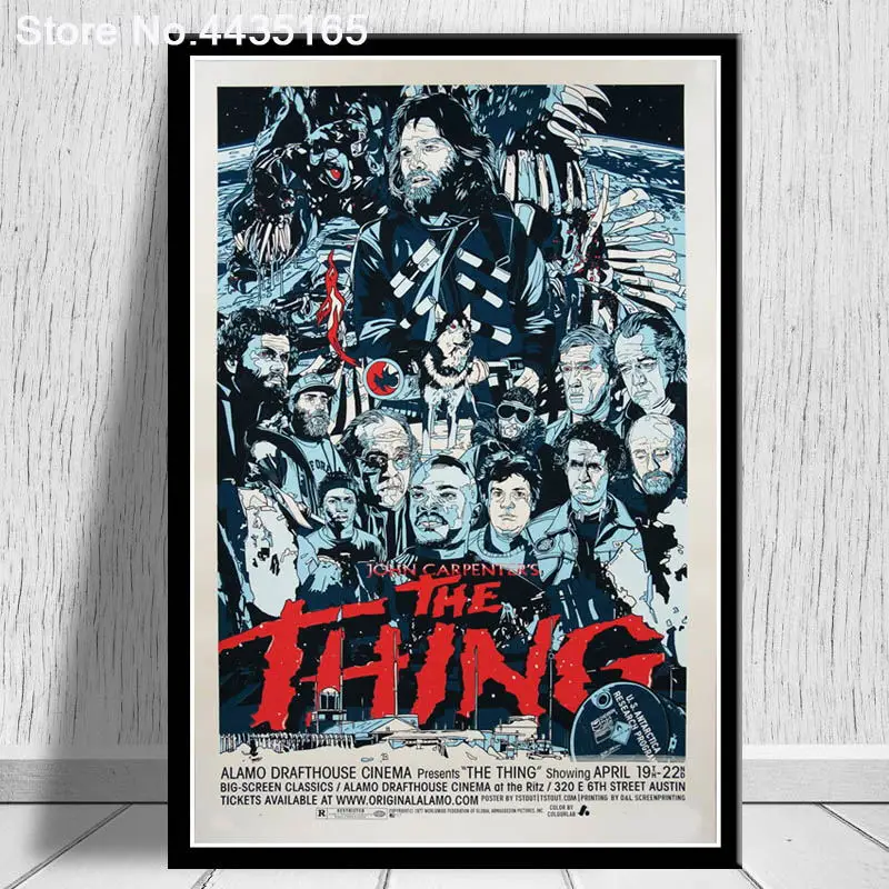 Постеры и принты Джон плоттер The Thing 1982 Классический кинопостер Картина на холсте