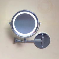 7 inch bathroom wall hanging beauty led cosmetic mirror folding mirror double side bathroom 3x magnifying cosmetology mirror