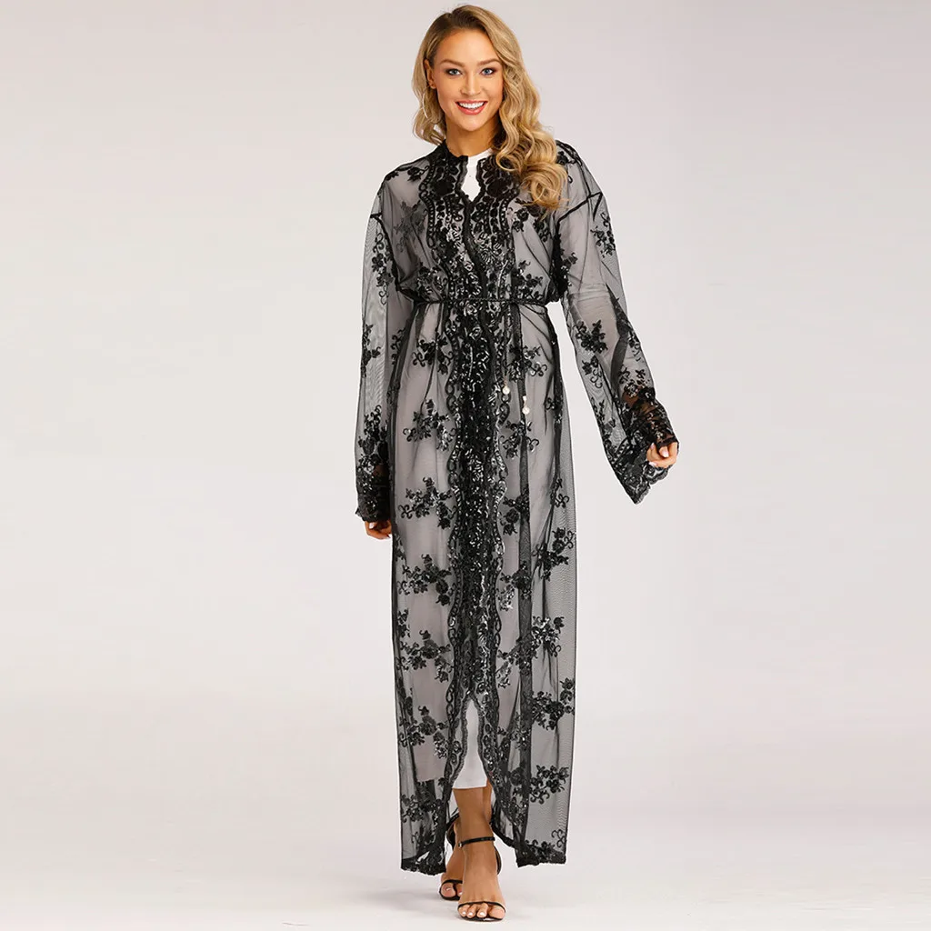 Новое Женское платье в этническом стиле мусульманская абайя Бандажное макси