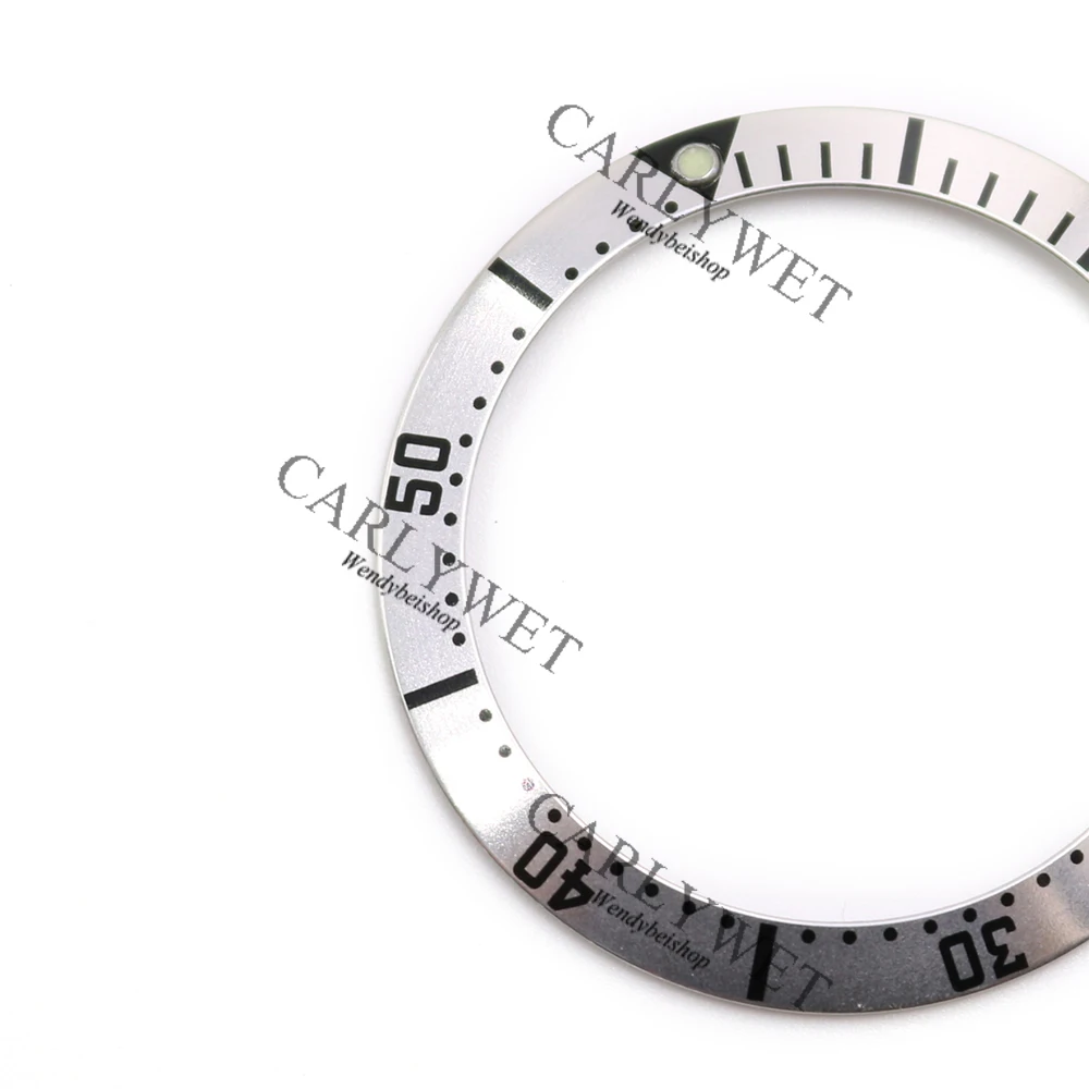 CARLYWET Wholesale High Quality Aluminum Silver with Black Writing Watch Bezel Insert for 2231