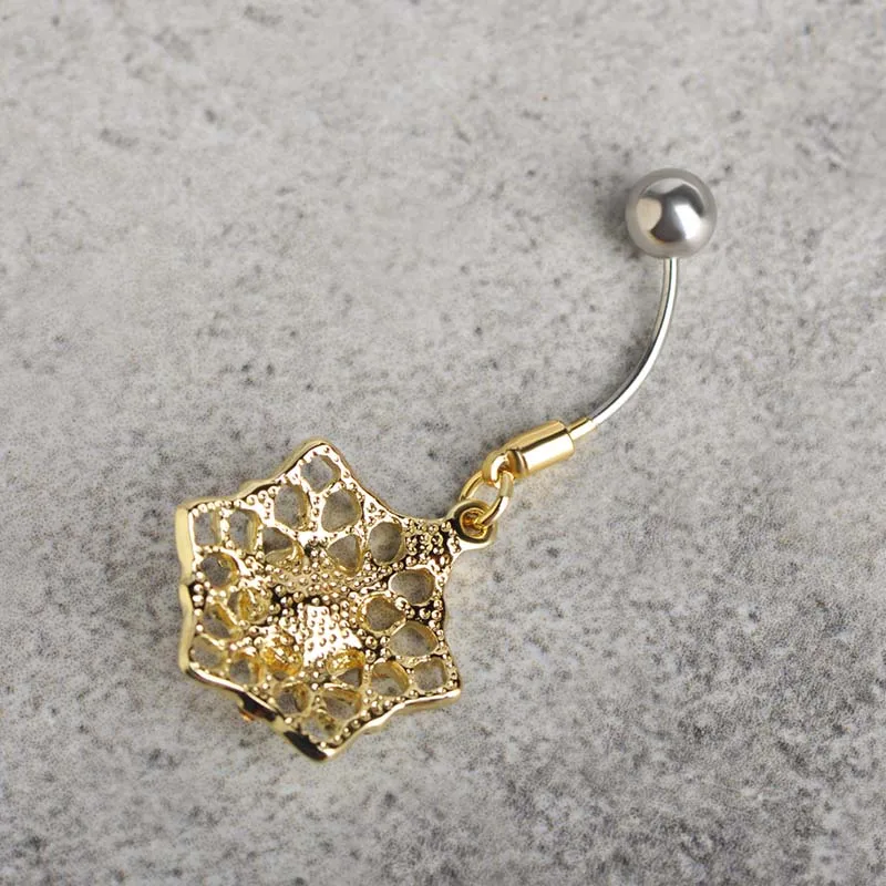 Украшения для пирсинга Madrry с пупком и колокольчиком в форме блестящей звезды