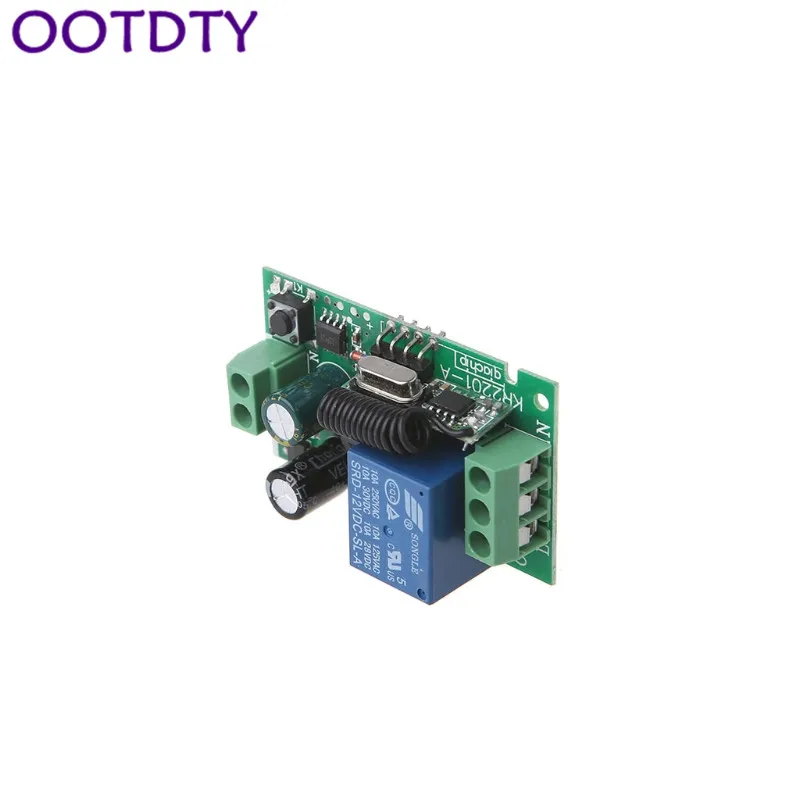 AC 220V 1CH RF 433MHz Wireless Remote Control Switch Module Learning Code Relay | Электроника