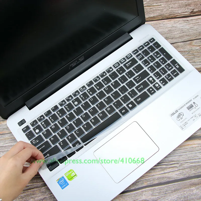 Силиконовый чехол для клавиатуры ноутбука Asus X550J X550V X580 C520U N550 N551JM/JW FX50J K A550J A55V ZX50 15