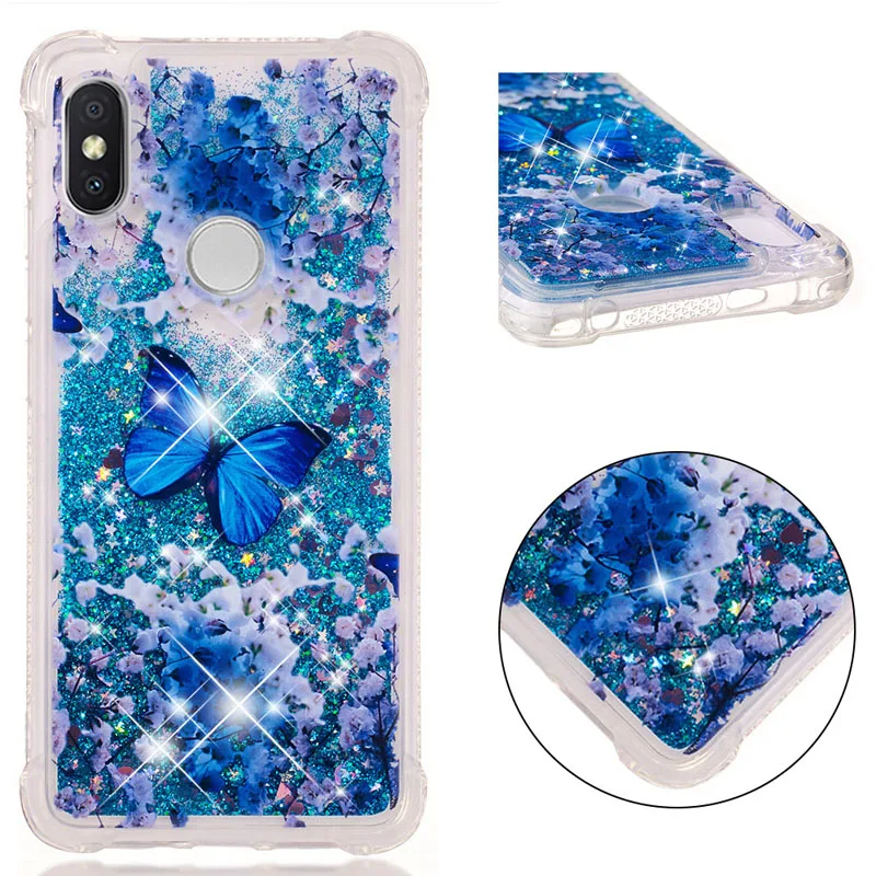 Для Xiao mi Red mi S2 Блестящий жидкий зыбучий песок противоударный милый чехол Xao mi xiomi Red mi S 2 мягкий силиконовый бампер красный mi S2