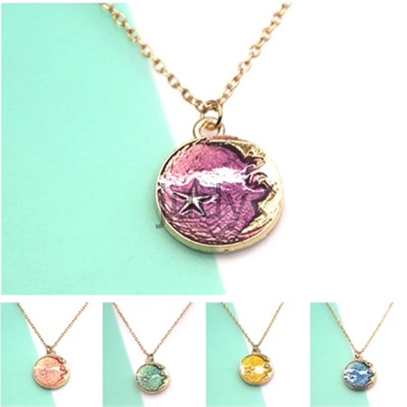 12 шт./лот ожерелье в виде Луны красивое с подвеской капли и звезды лучшее модное |