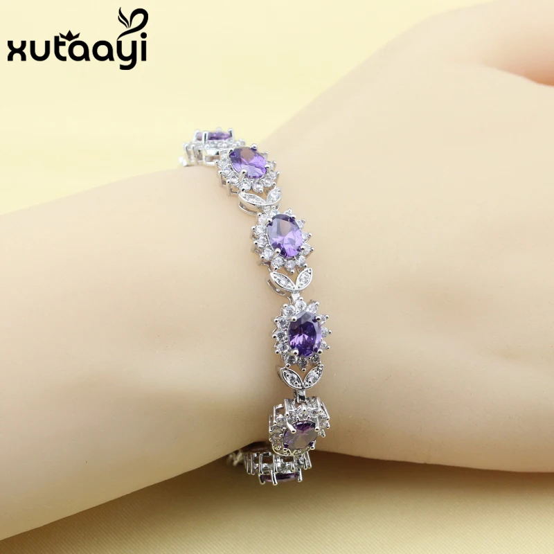 Новый цветок многоцветные камни кубического циркония стерлингового серебра