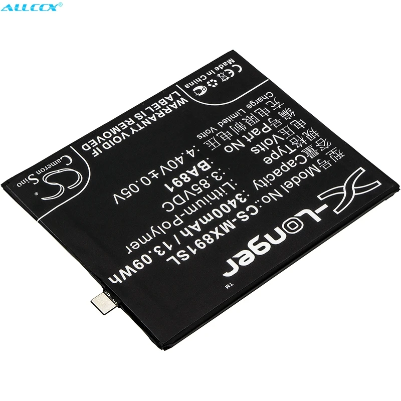 Аккумулятор Cameron Sino BA891 3400 мАч для Meizu 15 Plus две SIM карты M891Q|Аккумуляторы мобильных