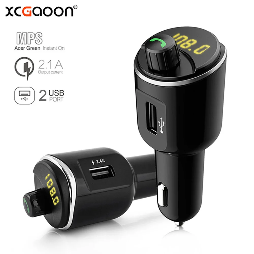XCGaoon Bluetooth автомобильный комплект гарнитуры FM-передатчик MP3 музыкальный плеер 5 в 2