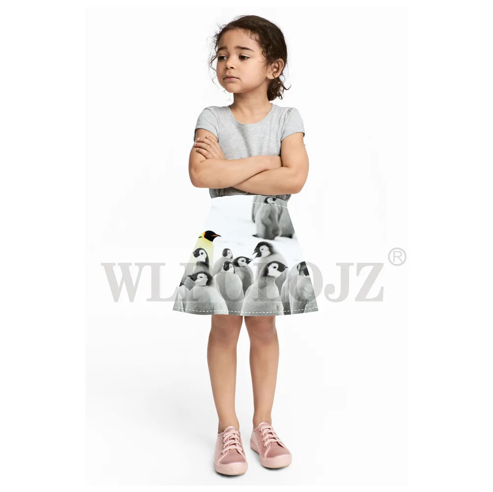 Детская летняя юбка с принтом Пингвин|kids girls skirt|girls skirtsskirt dance |