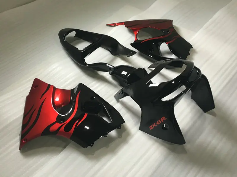 Обтекатель мотоцикла комплект для KAWASAKI Ninja ZX6R 636 98 99 ZX 6R 1998 1999 zx6r ABS красный глянец