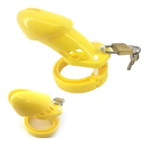 cb6000 cb6000s yellow plastic male chastity cage penis ring chastity lock chastity devices cock cage sex products for men g7 3 8