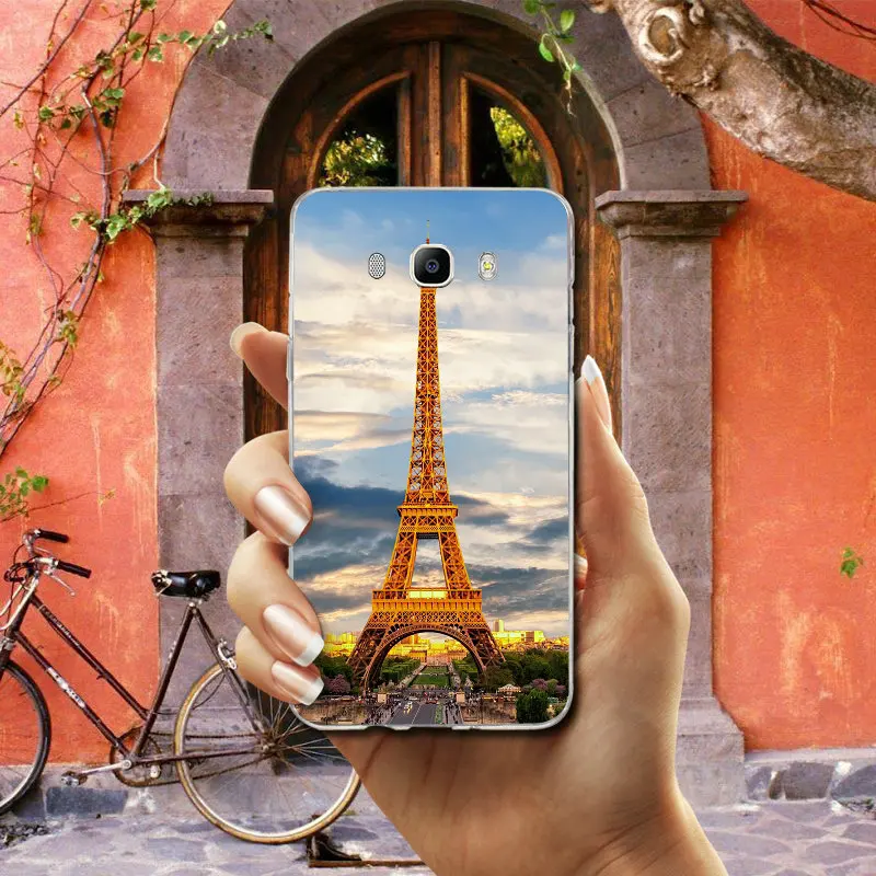 Мягкие чехлы из ТПУ с Эйфелевой башней Парижем Францией для Samsung Galaxy J5 J7 J8 J3 J4 J6 J2 J1