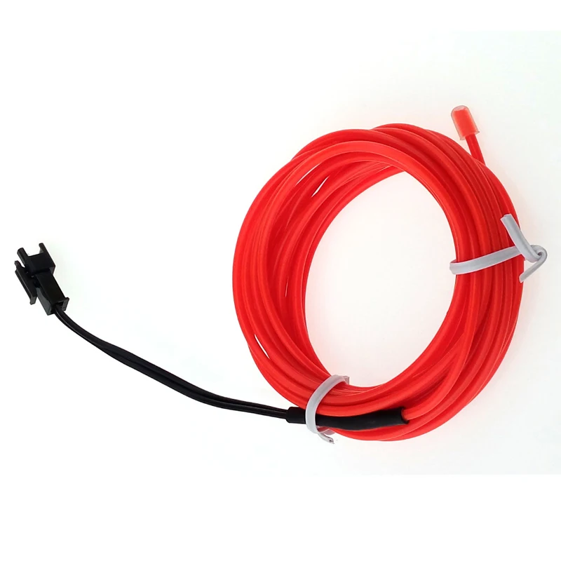 

5M/3M/2M/1M 3V Flexible LED Strip Light Neon Light Glow EL Wire Rope Tape Cable For Shoes Clothing Car Party Decoration
