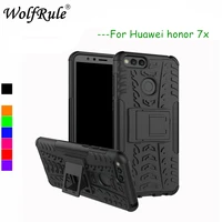 wolfrule huawei honor 7x case honor 7x cover dual layer armor back case for huawei honor 7x case silicone tpu funda for honor 7x