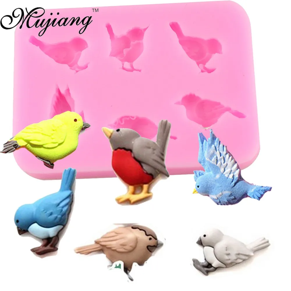 Mujiang DIY птицы шоколад конфеты Желе 3D силиконовые формы Полимерная глина мыло