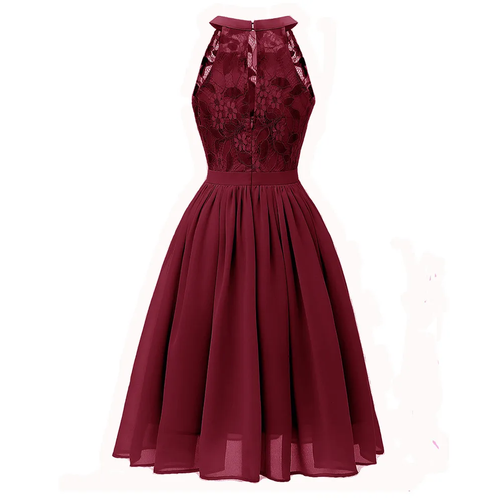 New style hot sales Fashion Women Vintage Princess Floral Lace Cocktail Neckline Party Aline Swing Dress high quality G0529#20 | Женская