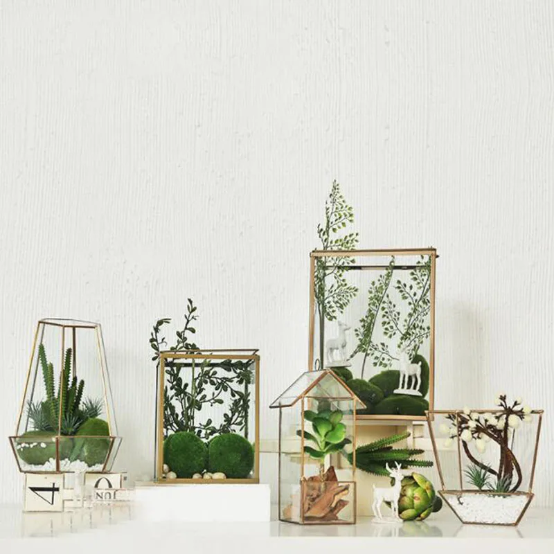 

Various Irregular Glass Geometric Succulent Planter Vase Terrarium Container Tabletop Pot DIY Home Office Wedding Decor