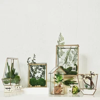 various irregular glass geometric succulent planter vase terrarium container tabletop pot diy home office wedding decor