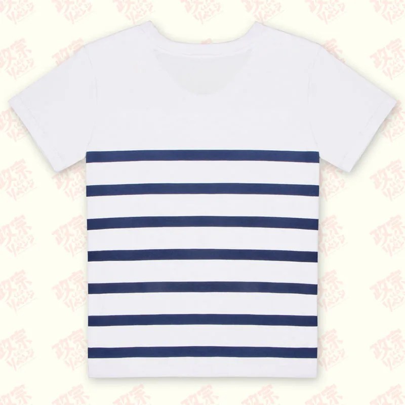 Аниме маскамун-кун месть Косплей Футболка маскамун Макабе V-образный вырез синие