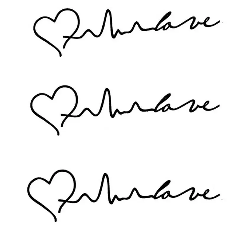 Временные татуировки бумага/палец руки талия vervel/электрокардиограмма