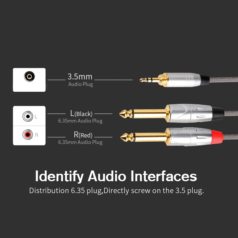 Soundking Aux кабель 3 5/6 35 мм разъем для 2*6 аудио папа 5 адаптер усилителя микшерной