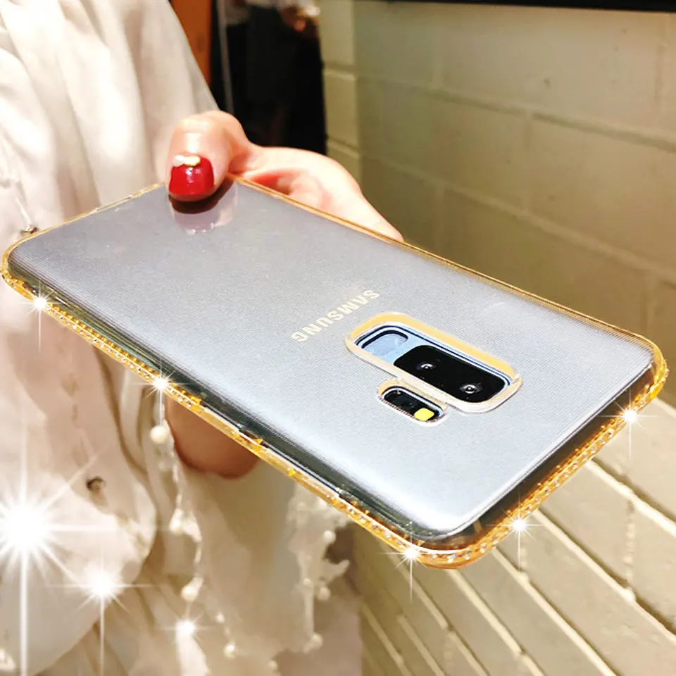 Алмазный блестящий чехол для телефона Samgung Galaxy S9 S8 Plus Note 9 J2 Prime J3 J5 J7 Pro A3 A5 A7 2015 2016 2017