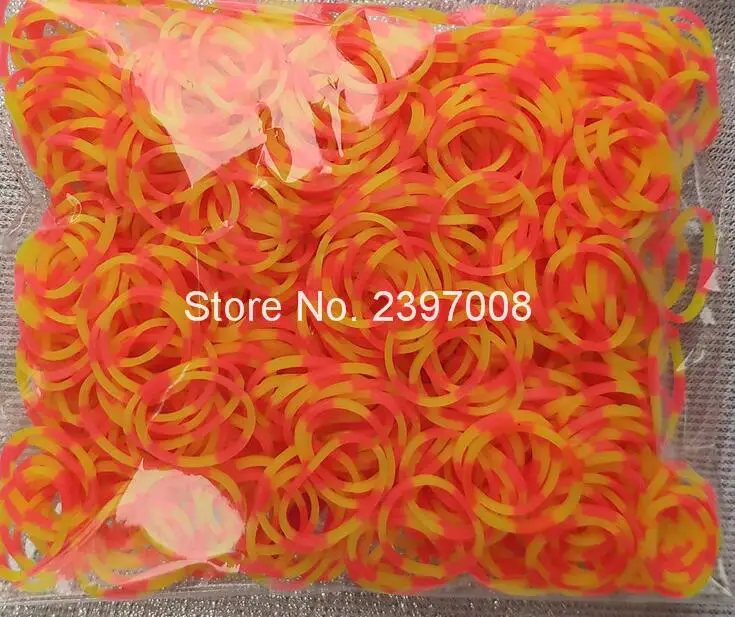 loom rubber bands bracelet rainbow rubber loom bands make woven bracelet DIY toys Christmas Gift for kids or hair - Цвет: 3124