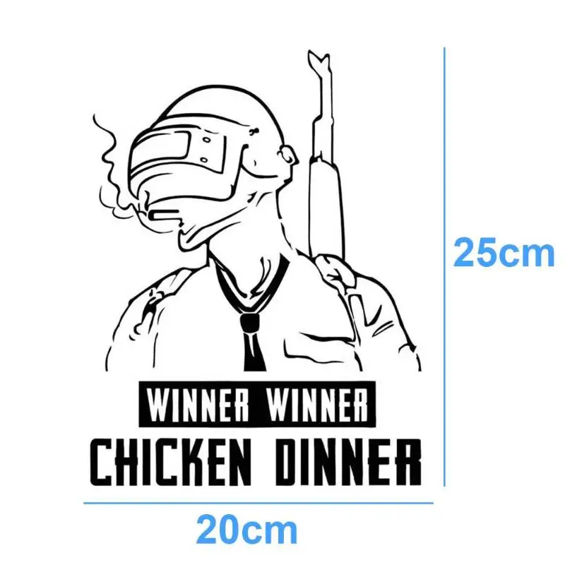 25x20 см Winner Chicken Dinner виниловый автомобильный Стайлинг авто наклейка