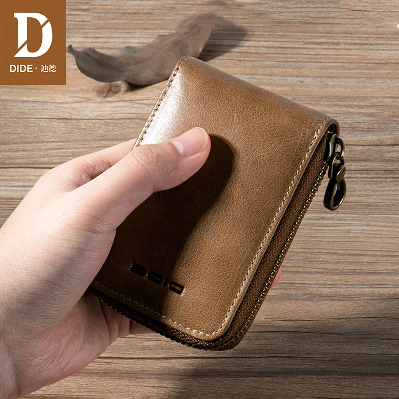 DIDE маленький кошелек клатч из натуральной кожи для мужчин кредитные карты и ID