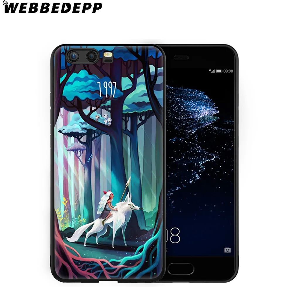 Мягкий чехол WEBBEDEPP Princess Mononoke для Huawei P8 P9 P10 P20 P30 Lite Pro P Smart Z Plus 2019 Y6 Prime 2018 2017 Mini |