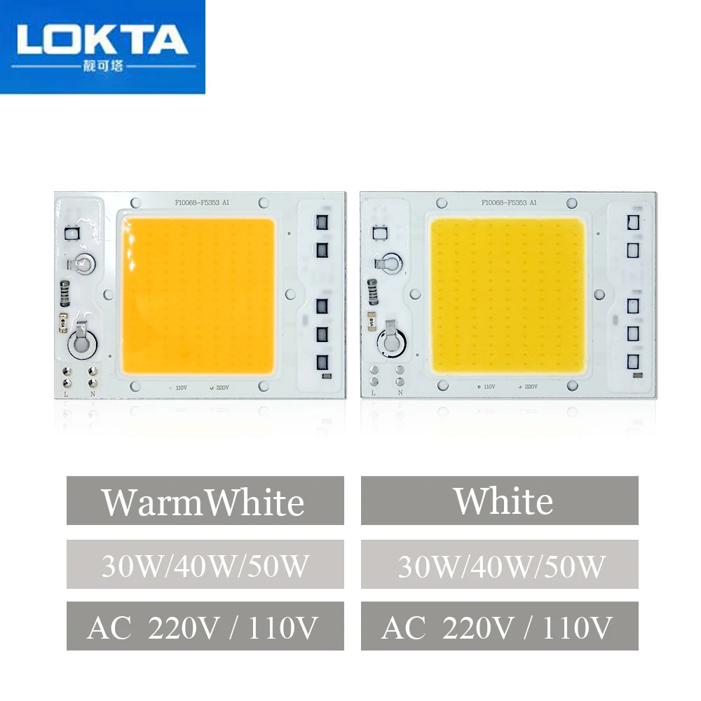 10 шт. Светодиодная лампа чип 30 Вт 40 50 AC 110 В 220 Smart IC подходит для DIY прожектора