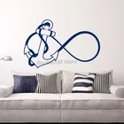 Судовой Якорь Бесконечность доски настенные Стикеры sHome украшения Гостиная морская тематика Детская Наклейки для детской Спальня YY451