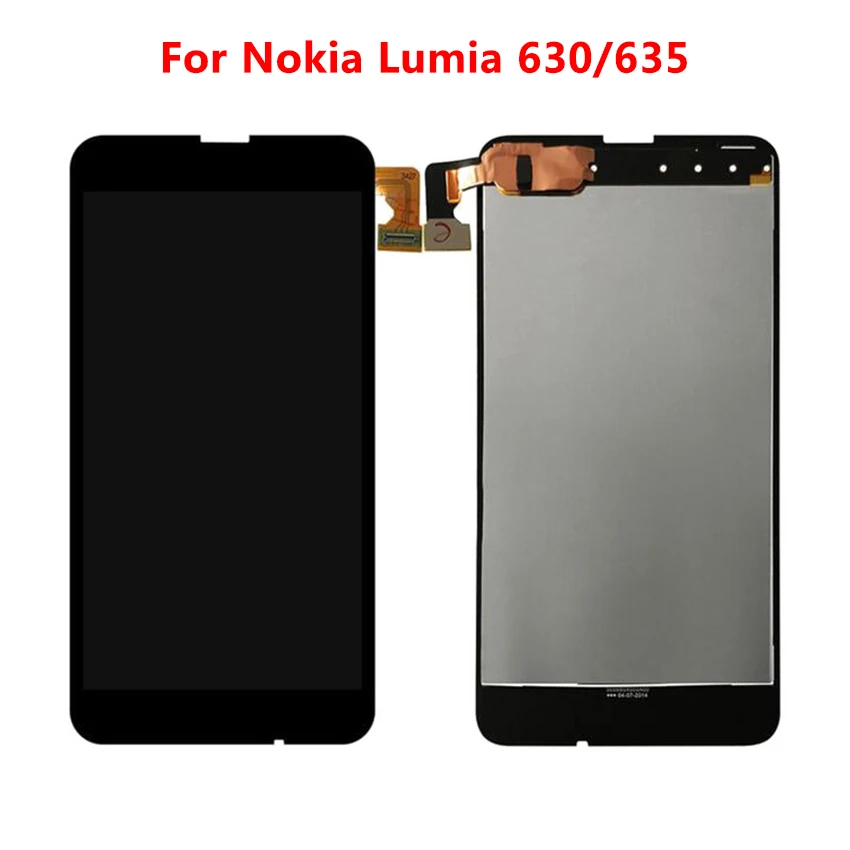 Для Nokia Lumia 630 635 ЖК дисплей сенсорный экран дигитайзер стеклянная панель в сборе