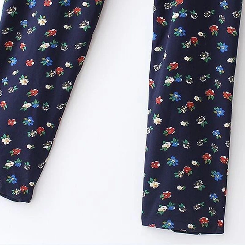 SIMPVALE шифоновые Комбинезоны женские маленькие цветочные принты комбинезон