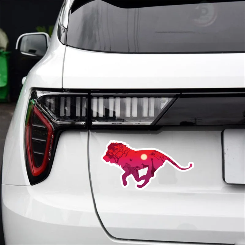 YJZT 15.2*7.5CM Artisitic Realistic Lion Blood Sun Animal Car Sticker Kingly One Love PVC Decals C1-3159 | Автомобили и мотоциклы