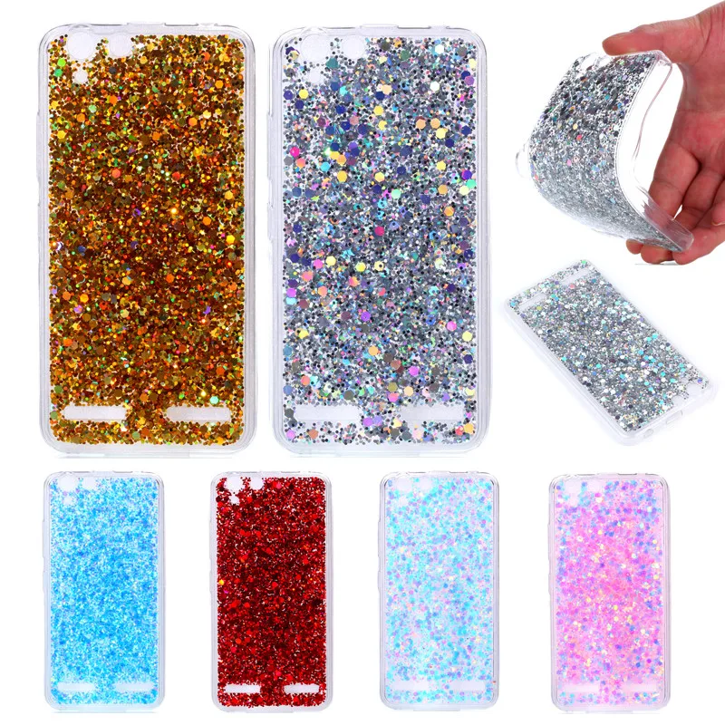 Lenovo Vibe K 5 K5 Plus A6020 A 6020 Glitter Case Soft Silicon TPU Frame with Colored Back Cover Shiny for Lenvo |