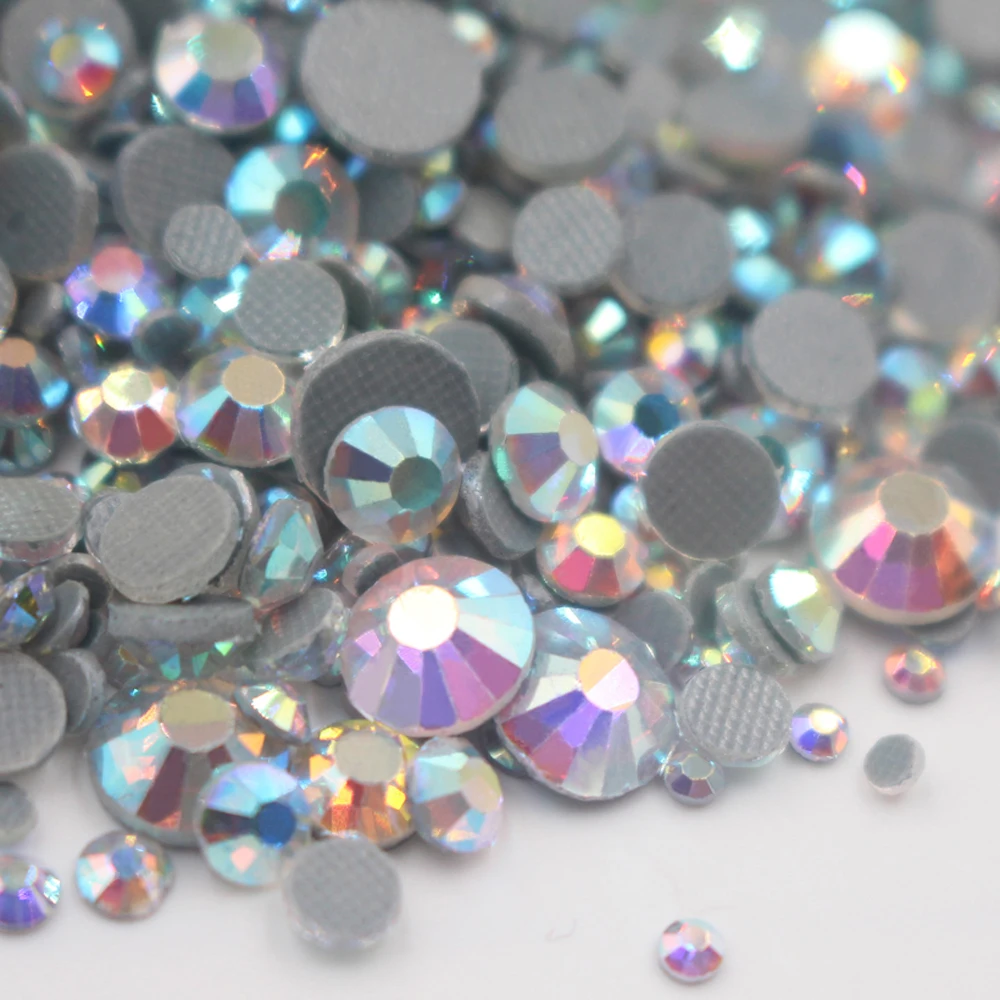 Прозрачные стразы AAA с кристаллами горячей фиксации стеклянные для ткани одежды