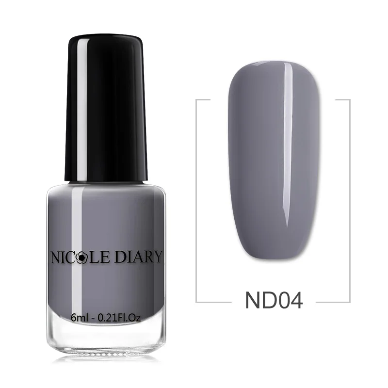 NICOLE DIARY 6ml Peel Off Nail Polish varnish Waterproof Water Base Pigment Gray Red Series Art Decoration | Красота и здоровье