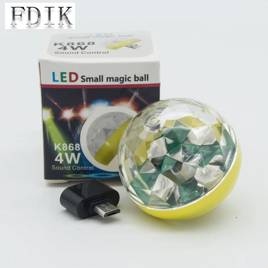 4 Вт праздничные светодиодные лампы для диджеев цветная RGB Хрустальная Волшебная