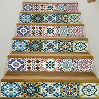 2022 New Waterproof Floor Stickers Mediterranean Style Stairs Corridor New Creative Home Decoration Supply Free Shipping