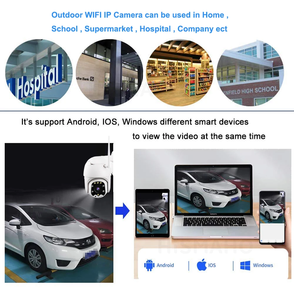 Wi-Fi беспроводная камера 1080P 2MP 5X оптический зум PTZ скоростная купольная IP камера IR двухсторонняя аудио H.265X охранное наблюдение на открытом воздухе