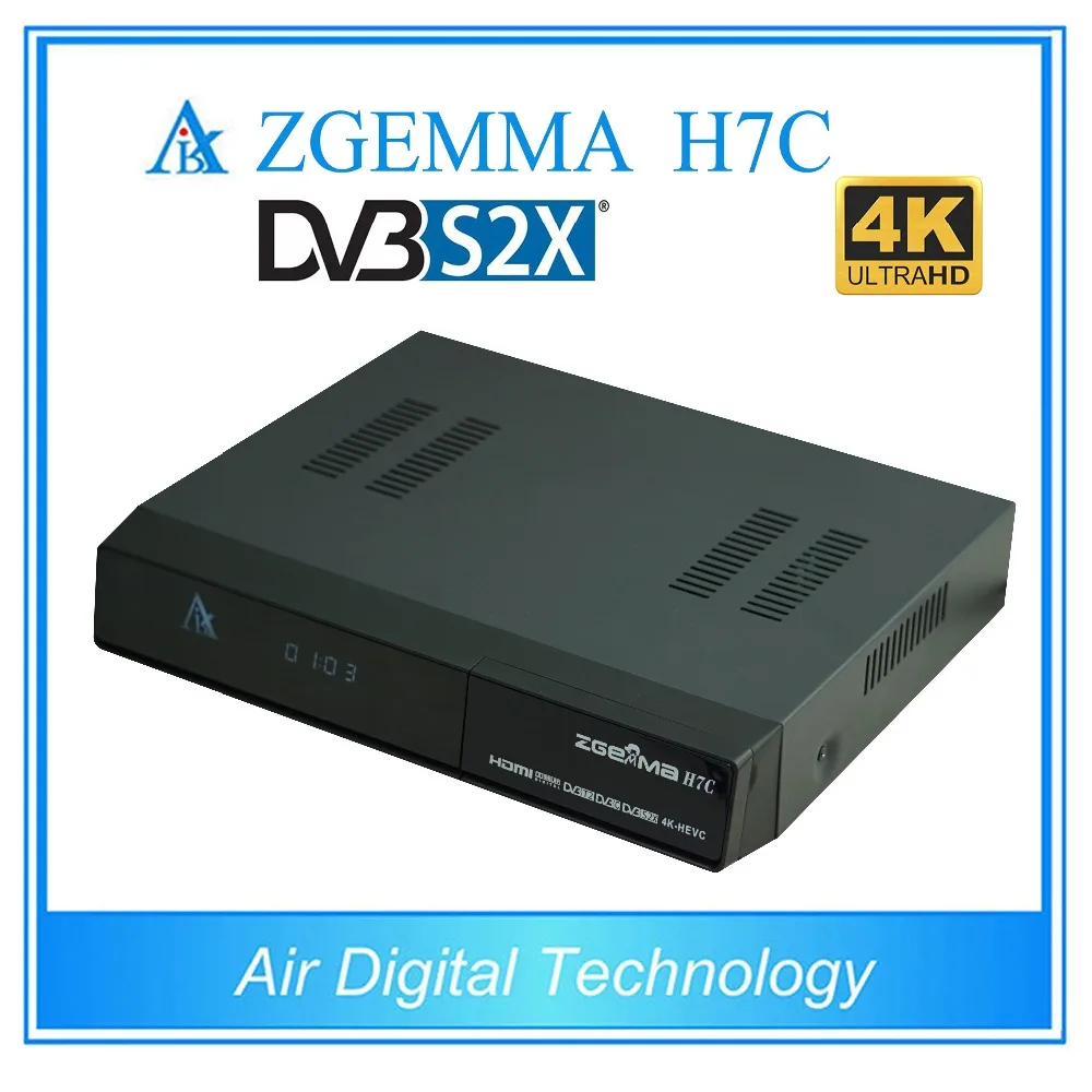 10 шт./лот zgemma h7c 4k ultra hd ТВ декодер dvb s2x/s2 + twin t2 & c поддержка мульти потока|decoder dvb|dvb cdvb