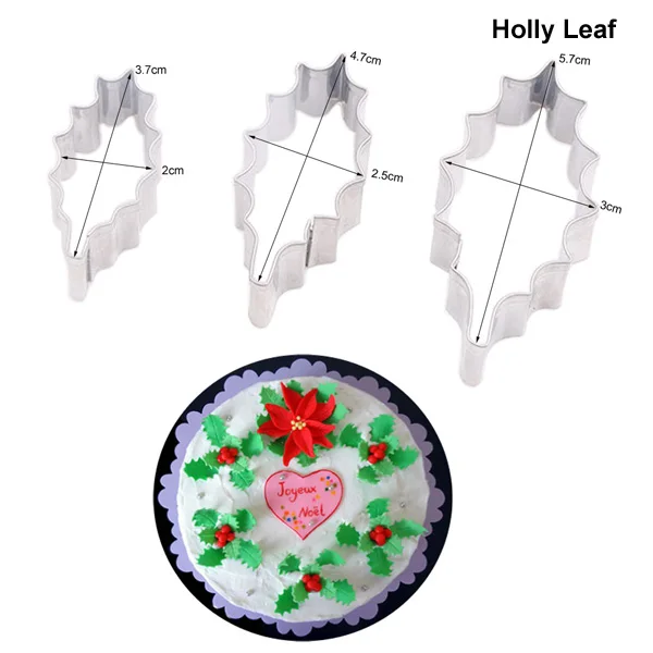 Christmas Leaves Byjunyeor 29 видов цветок торт резак форма для украшения торта инструмент из нержавеющей стали резак цветок лепестковая форма-резак Жевательная паста Форма - Цвет: Christmas Leaves
