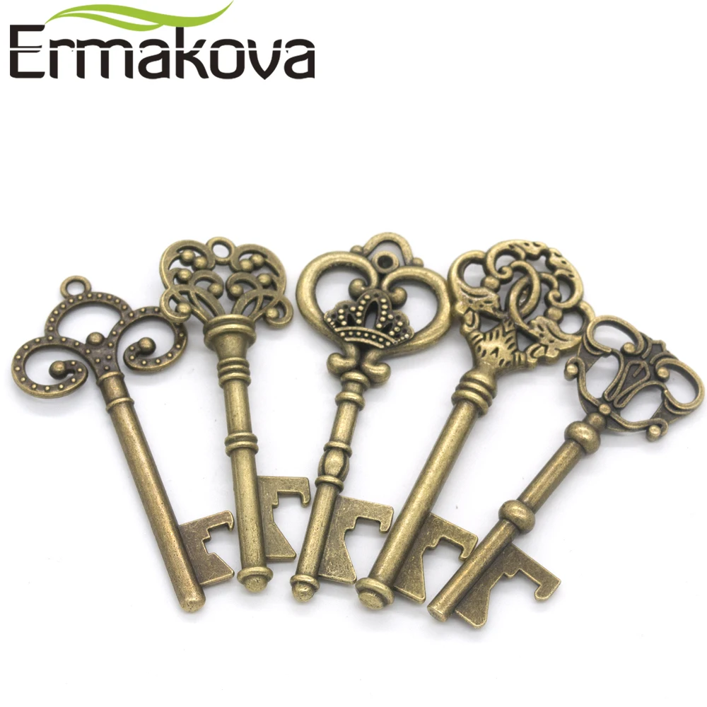ERMAKOVA 5 шт. металлический скелет ключ открывалка для бутылок бутылка в форме черепа открывалка для свадебной вечеринки подарки для гостей деревенский Свадебный декор