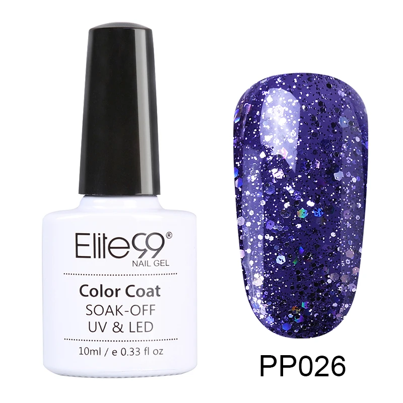 PP026 Elite99 фиолетовый цвет 10 мл Гель-лак замачиваемый УФ Гель-лак для ногтей для маникюра долговечный Гель-лак для ногтей - Цвет: PP026
