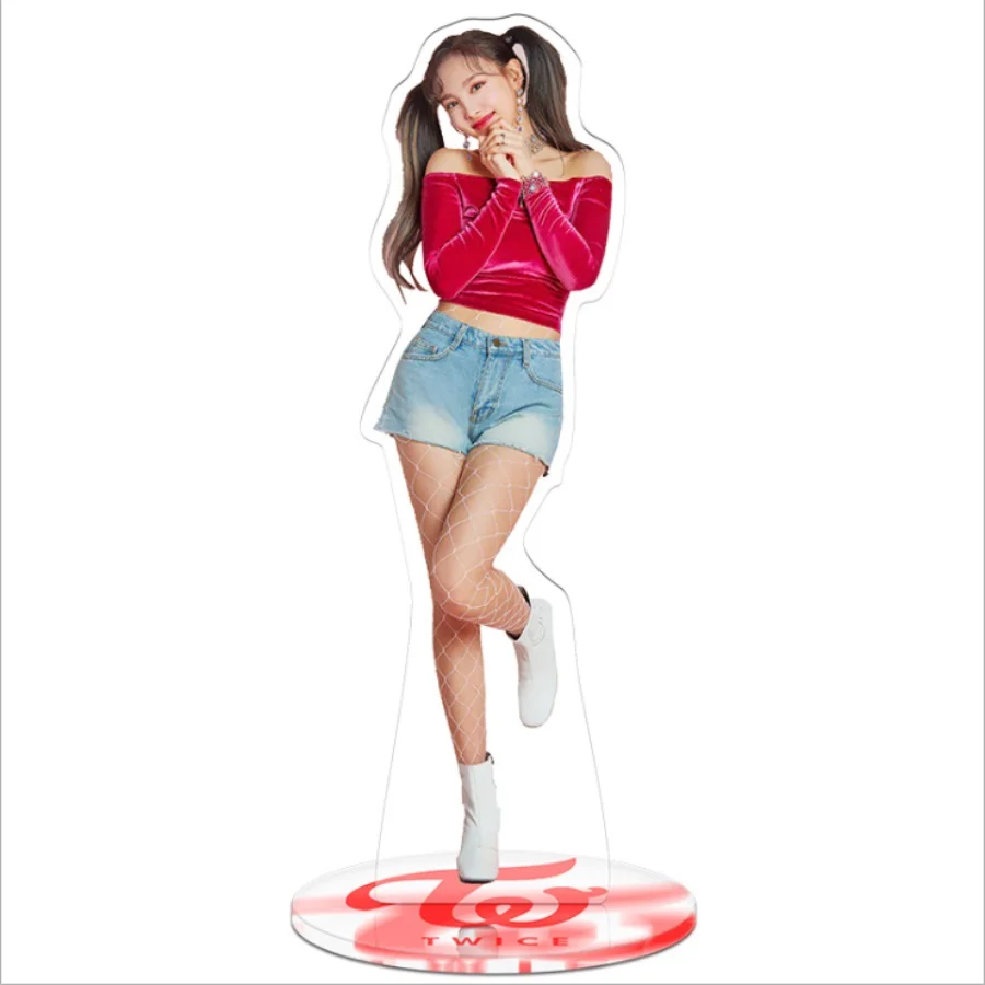 NAYEON Kpop дважды стэнди фигурка кукла Nayeon Jungyeon стоячий стол Декор акрил 22 см - Цвет: NAYEON