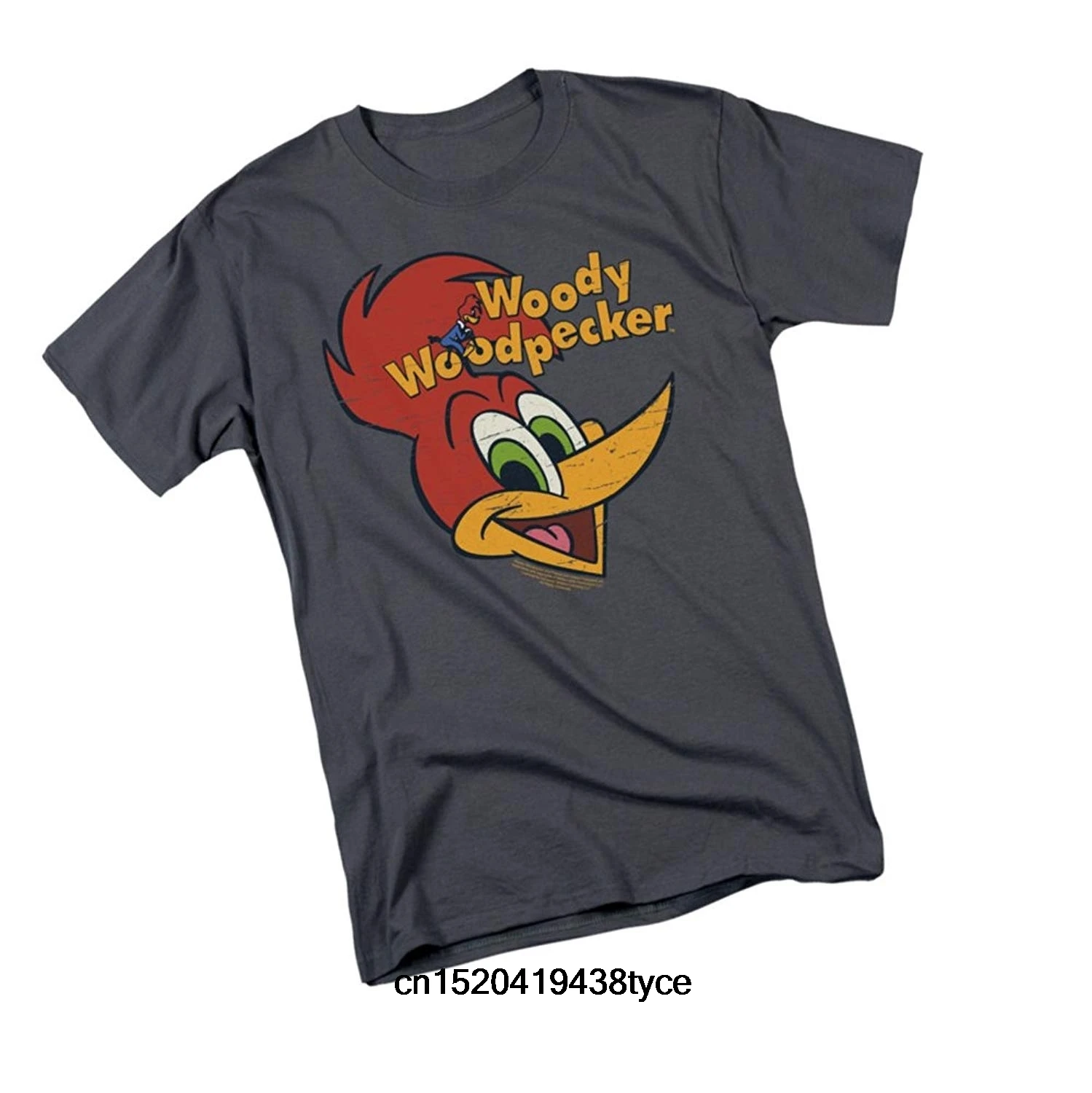 Ретро логотип древесный дятел футболка|Мужские футболки| |