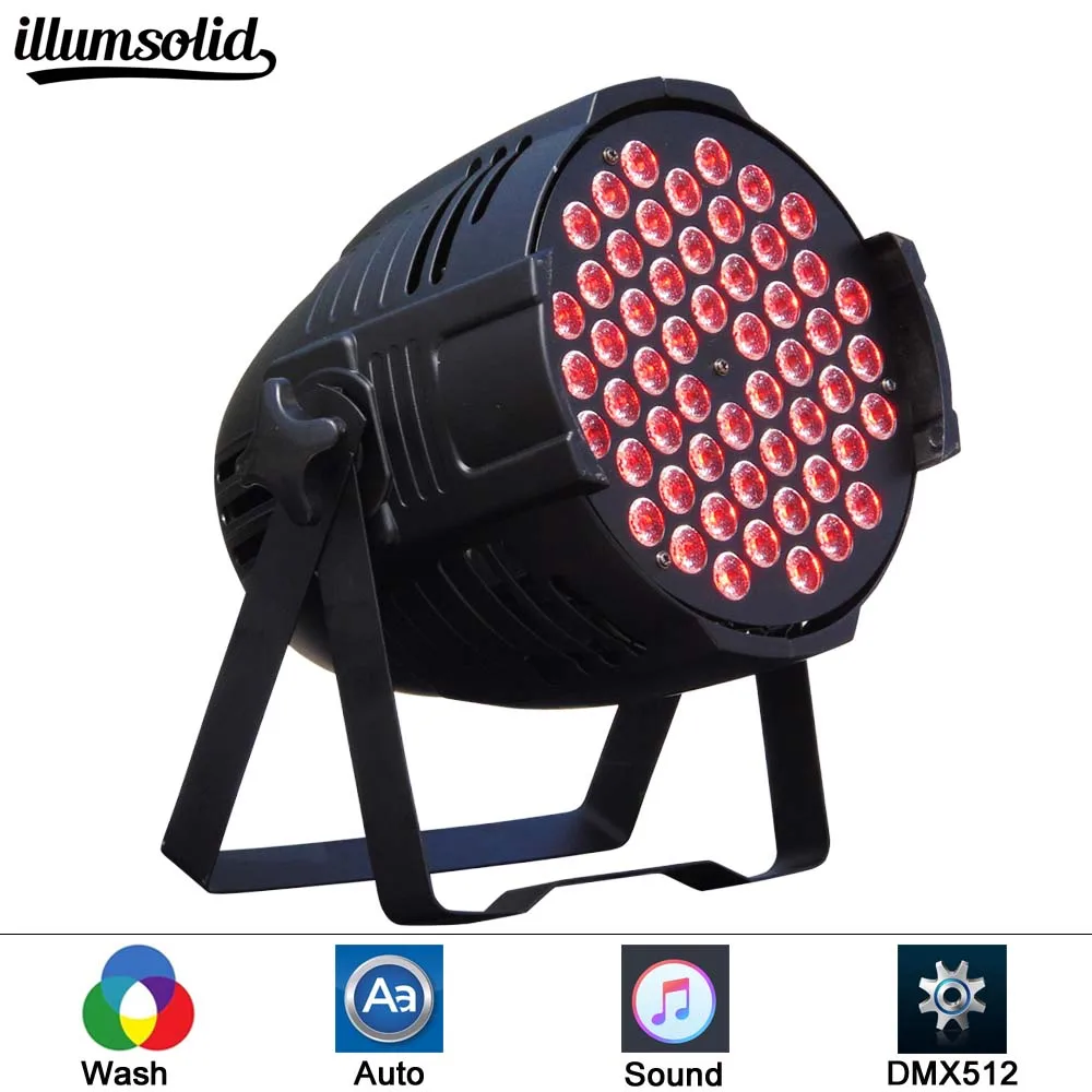 Алюминиевый Светодиодный прожектор 54x3 Вт RGB 3в1 Светодиодный прожектор 64 Светодиодный прожектор dj проектор Освещение сцены