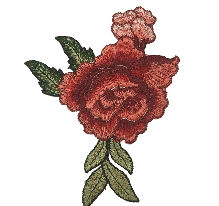 2 шт. вышивка цветок розы пришить патч значок аппликация для сумки джинсов платья