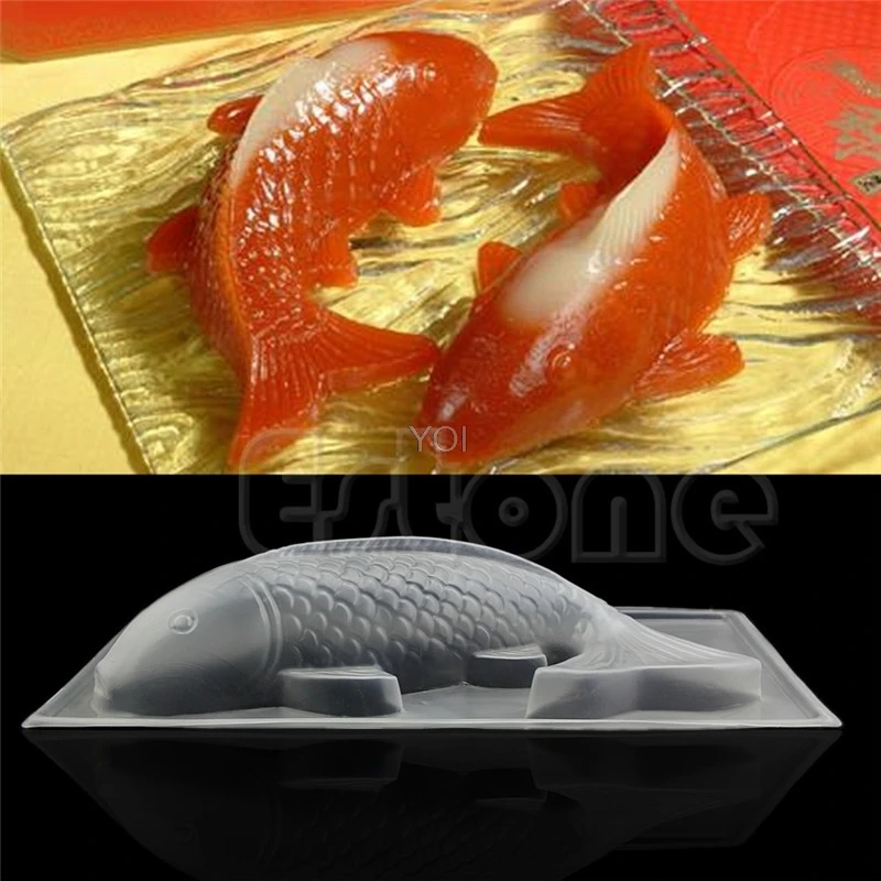 3D Большая пластиковая Желейная форма Koi Fish ручной работы | Дом и сад